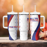 Haiti Football Les Grenadiers Personalized Tumbler With Handle Voodoo Veve Papa Legba - Wonder Print Shop