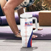 Haiti Football Les Grenadiers Personalized Tumbler With Handle Voodoo Veve Papa Legba - Wonder Print Shop