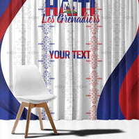 Haiti Football Les Grenadiers Personalized Window Curtain Voodoo Veve Papa Legba - Wonder Print Shop