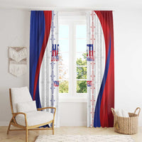 Haiti Football Les Grenadiers Personalized Window Curtain Voodoo Veve Papa Legba - Wonder Print Shop