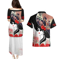 Kentucky Horse Racing Couples Matching Puletasi and Hawaiian Shirt Derby Hat LT7 - Wonder Print Shop