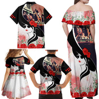 Kentucky Horse Racing Family Matching Off Shoulder Maxi Dress and Hawaiian Shirt Derby Hat LT7 - Wonder Print Shop