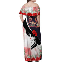 Kentucky Horse Racing Off Shoulder Maxi Dress Derby Hat - Wonder Print Shop