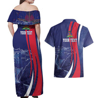 Personalized Haiti Citadelle Laferrière Couples Matching Off Shoulder Maxi Dress and Hawaiian Shirt Grunge Style