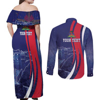 Personalized Haiti Citadelle Laferrière Couples Matching Off Shoulder Maxi Dress and Long Sleeve Button Shirt Grunge Style