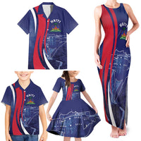 Personalized Haiti Citadelle Laferrière Family Matching Tank Maxi Dress and Hawaiian Shirt Grunge Style