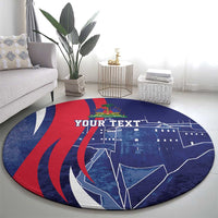 Personalized Haiti Citadelle Laferrière Round Carpet Grunge Style