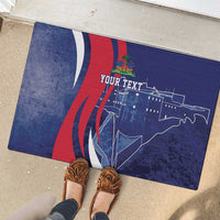 Personalized Haiti Citadelle Laferrière Rubber Doormat Grunge Style