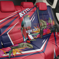 Haiti Personalized Back Car Seat Cover Hispaniolan Trogon Tropical Vibes