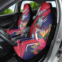 Haiti Personalized Car Seat Cover Hispaniolan Trogon Tropical Vibes