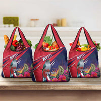 Haiti Personalized Grocery Bag Hispaniolan Trogon Tropical Vibes