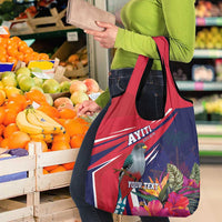 Haiti Personalized Grocery Bag Hispaniolan Trogon Tropical Vibes