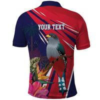 Haiti Personalized Polo Shirt Hispaniolan Trogon Tropical Vibes