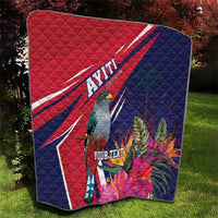Haiti Personalized Quilt Hispaniolan Trogon Tropical Vibes