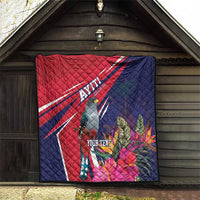Haiti Personalized Quilt Hispaniolan Trogon Tropical Vibes