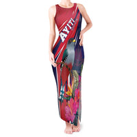 Haiti Personalized Tank Maxi Dress Hispaniolan Trogon Tropical Vibes