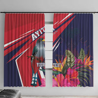 Haiti Personalized Window Curtain Hispaniolan Trogon Tropical Vibes