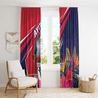 Haiti Personalized Window Curtain Hispaniolan Trogon Tropical Vibes