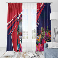 Haiti Personalized Window Curtain Hispaniolan Trogon Tropical Vibes