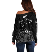 New Zealand Off Shoulder Sweater Maori Te Iwa o Matariki - Wonder Print Shop