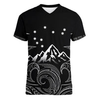 New Zealand Women V Neck T Shirt Maori Te Iwa o Matariki - Wonder Print Shop