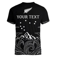 Personalised New Zealand Women V Neck T Shirt Maori Te Iwa o Matariki - Wonder Print Shop