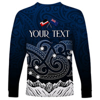 Peronsalised New Zealand Long Sleeve Shirt Matariki Maori Patterns - Gradient - Wonder Print Shop