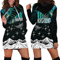 Personalised Maori New Year Hoodie Dress Matariki Mix Paua Shell - Wonder Print Shop
