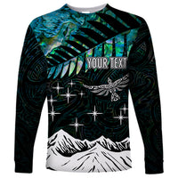 Personalised Maori New Year Long Sleeve Shirt Matariki Mix Paua Shell - Wonder Print Shop