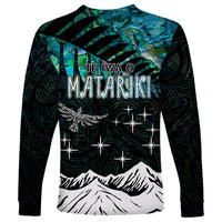 Personalised Maori New Year Long Sleeve Shirt Matariki Mix Paua Shell - Wonder Print Shop