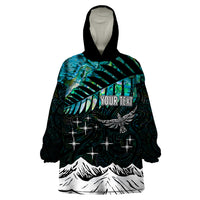Personalised Maori New Year Wearable Blanket Hoodie Matariki Mix Paua Shell - Wonder Print Shop