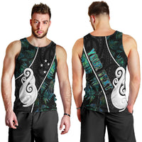 peronsalised-new-zealand-men-tank-top-paua-shell-maori-manaia-with-silver-ferns