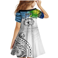 Personalised Malampa Fiji Day Family Matching Mermaid Dress and Hawaiian Shirt Gradient Style LT7 - Wonder Print Shop