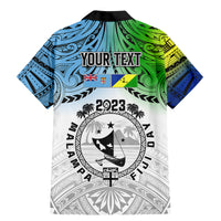 Personalised Malampa Fiji Day Family Matching Mermaid Dress and Hawaiian Shirt Gradient Style LT7 - Wonder Print Shop
