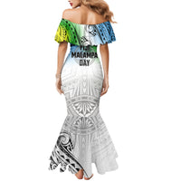 Personalised Malampa Fiji Day Family Matching Mermaid Dress and Hawaiian Shirt Gradient Style LT7 - Wonder Print Shop