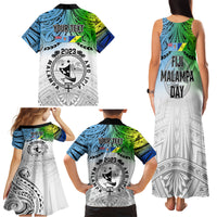 Personalised Malampa Fiji Day Family Matching Tank Maxi Dress and Hawaiian Shirt Gradient Style - Wonder Print Shop