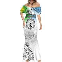 Personalised Malampa Fiji Day Mermaid Dress Gradient Style - Wonder Print Shop