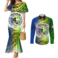 personalised-malampa-day-couples-matching-mermaid-dress-and-long-sleeve-button-shirts-malampa-emblem-gradient-style