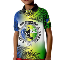 Personalised Malampa Day Kid Polo Shirt Malampa Emblem Gradient Style - Wonder Print Shop