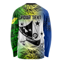 Personalised Malampa Day Long Sleeve Shirt Malampa Emblem Gradient Style - Wonder Print Shop