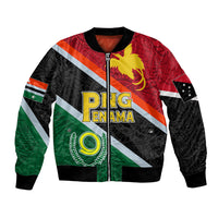 Personalised Penama and Papua New Guinea Day Bomber Jacket Emblem Mix Style LT7 - Wonder Print Shop
