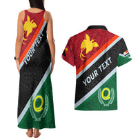 Personalised Penama and Papua New Guinea Day Couples Matching Tank Maxi Dress and Hawaiian Shirt Emblem Mix Style LT7 - Wonder Print Shop