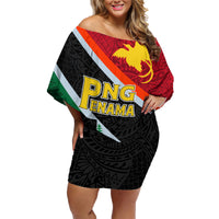 Personalised Penama and Papua New Guinea Day Family Matching Off Shoulder Short Dress and Hawaiian Shirt Emblem Mix Style LT7 - Wonder Print Shop
