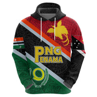 Personalised Penama and Papua New Guinea Day Hoodie Emblem Mix Style - Wonder Print Shop