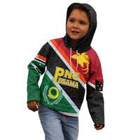 Personalised Penama and Papua New Guinea Day Kid Hoodie Emblem Mix Style - Wonder Print Shop