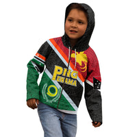 Personalised Penama and Papua New Guinea Day Kid Hoodie Emblem Mix Style - Wonder Print Shop