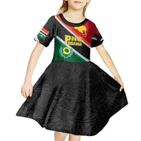 Personalised Penama and Papua New Guinea Day Kid Short Sleeve Dress Emblem Mix Style - Wonder Print Shop
