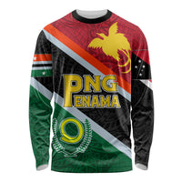 Personalised Penama and Papua New Guinea Day Long Sleeve Shirt Emblem Mix Style - Wonder Print Shop