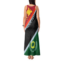 Personalised Penama and Papua New Guinea Day Tank Maxi Dress Emblem Mix Style - Wonder Print Shop