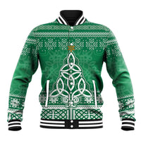 Christmas Ireland Celtic Baseball Jacket Special Xmas Tree - Wonder Print Shop